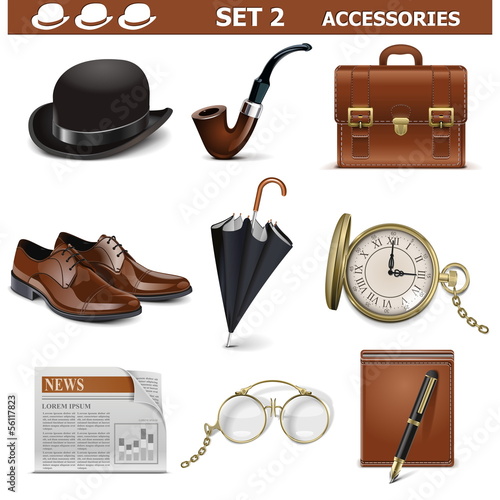 Vector Male Accessories Set 2