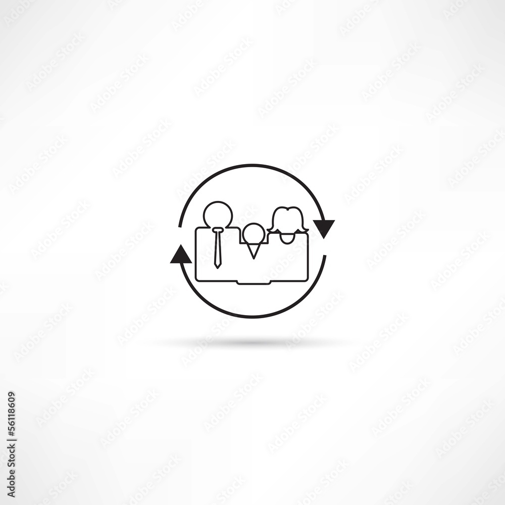 Obraz premium family icon