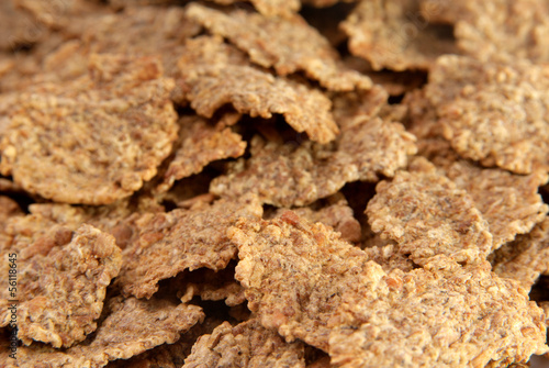Close up of bran flakes