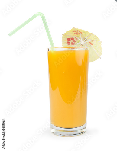 Glass with Peaches juice