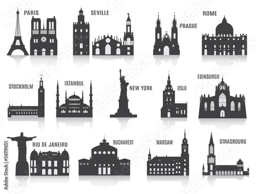 Silhouettes of cities