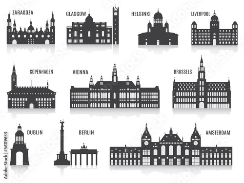 Silhouettes of cities