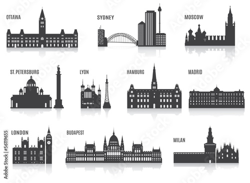 Silhouettes of cities