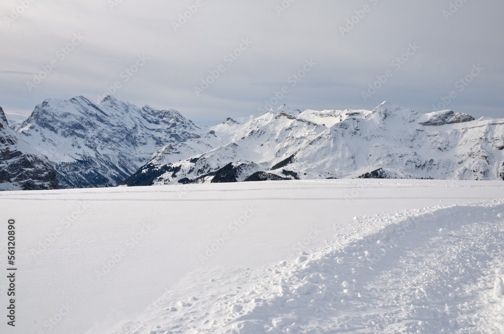 Jungfrau Massif in Bernese Alps, Switzerland