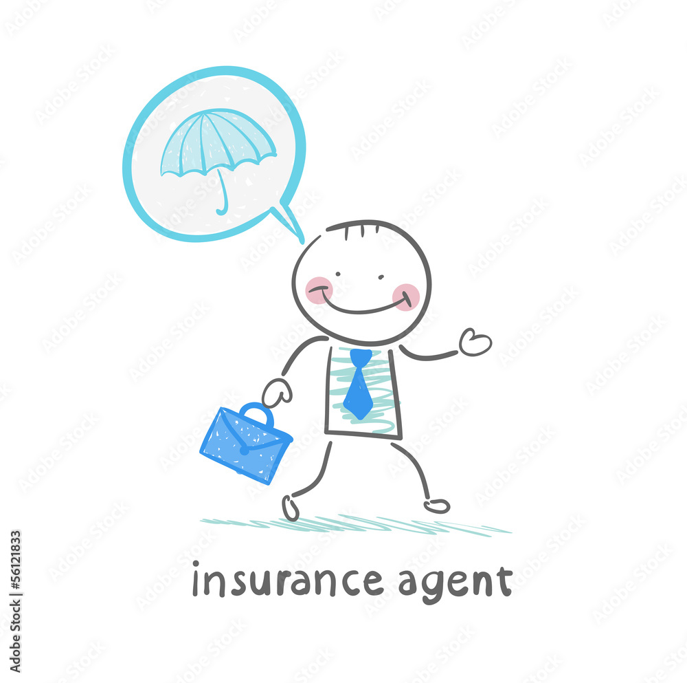 insurance agent insurance agent is thinking about insurance