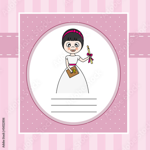 First Communion Invitation Card