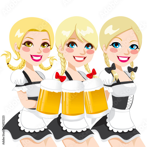 Oktoberfest Waitress Beer Toast