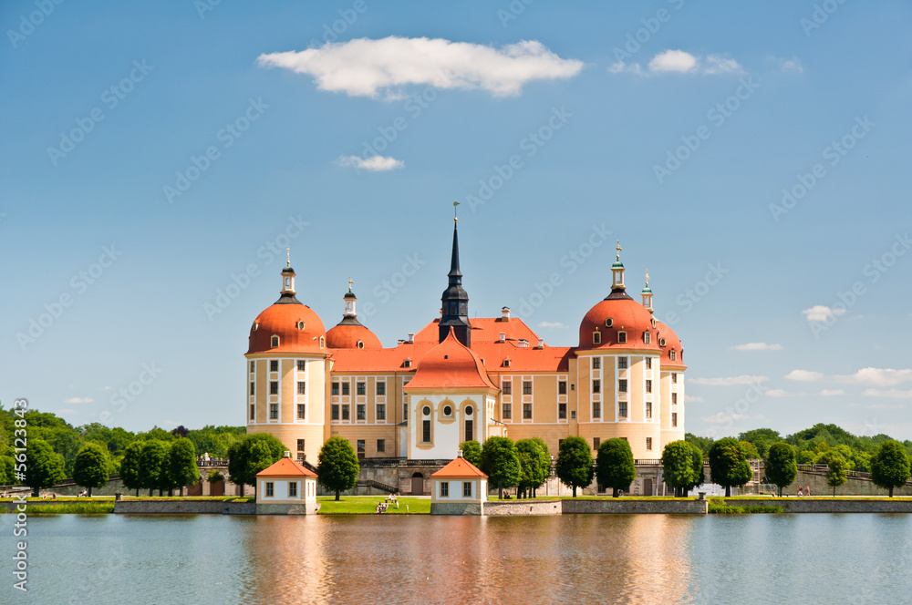 Close view of Moritzburg Castle