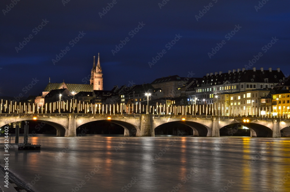 Mittlere Brücke and the Cathedral, Basel, Switzerland Mittlere Brücke and the Cathedral, Basel, Switzerland