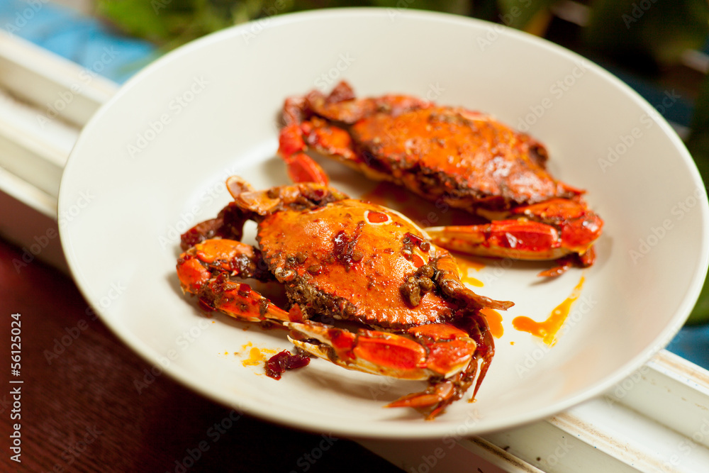 Chinese fast food, spicy crab Chinese fast food, spicy crab