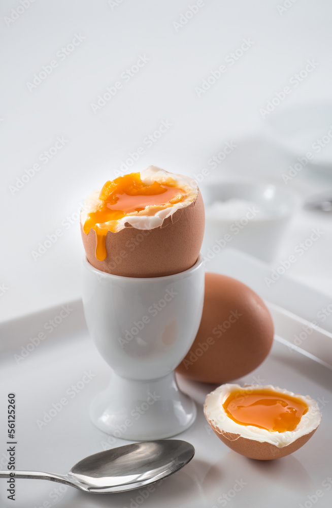 Two brown soft-boiled egg for breakfast Two brown soft-boiled egg for breakfast