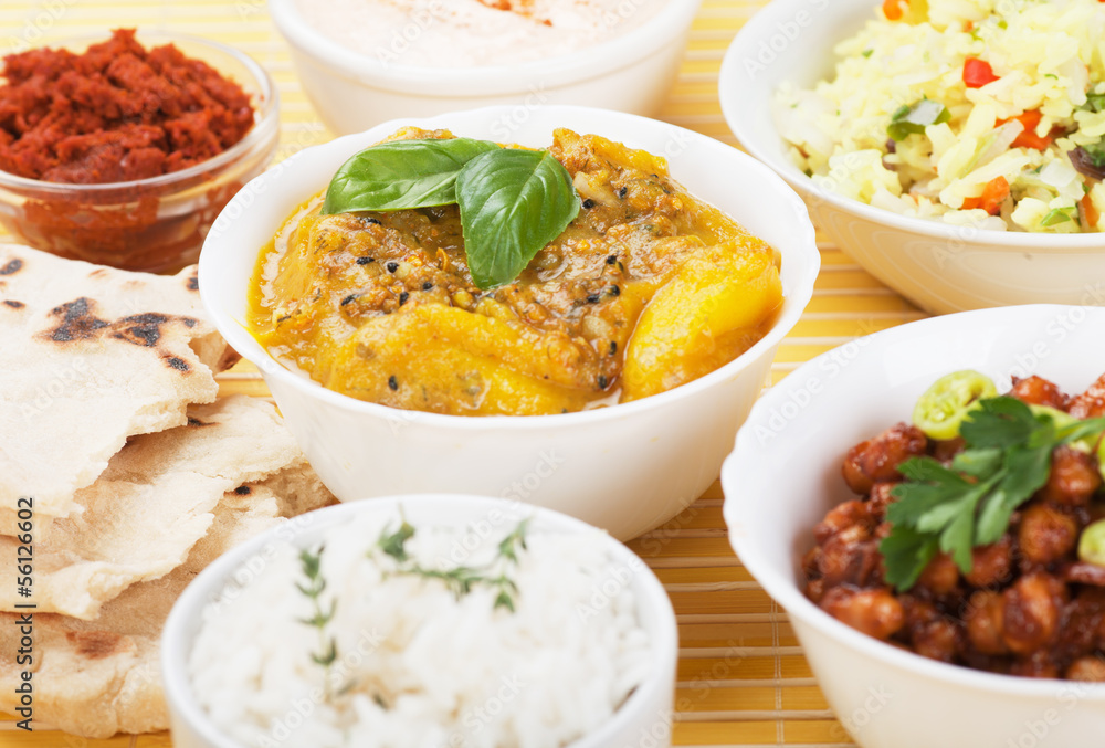 Indian curry with ginger and potato Indian curry with ginger and potato