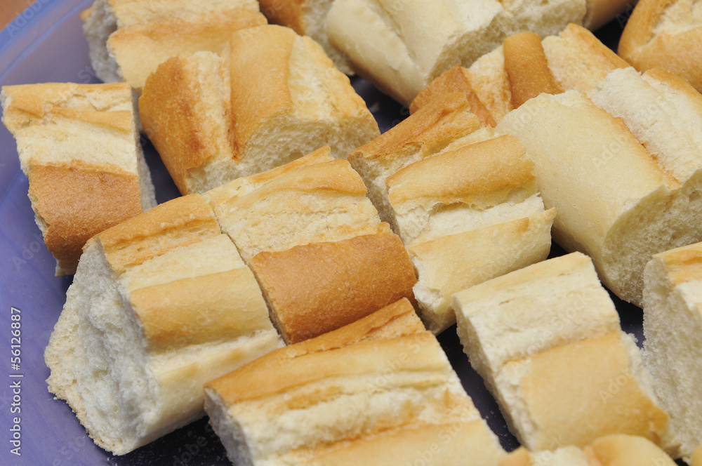 Fototapeta premium baguette slices bread