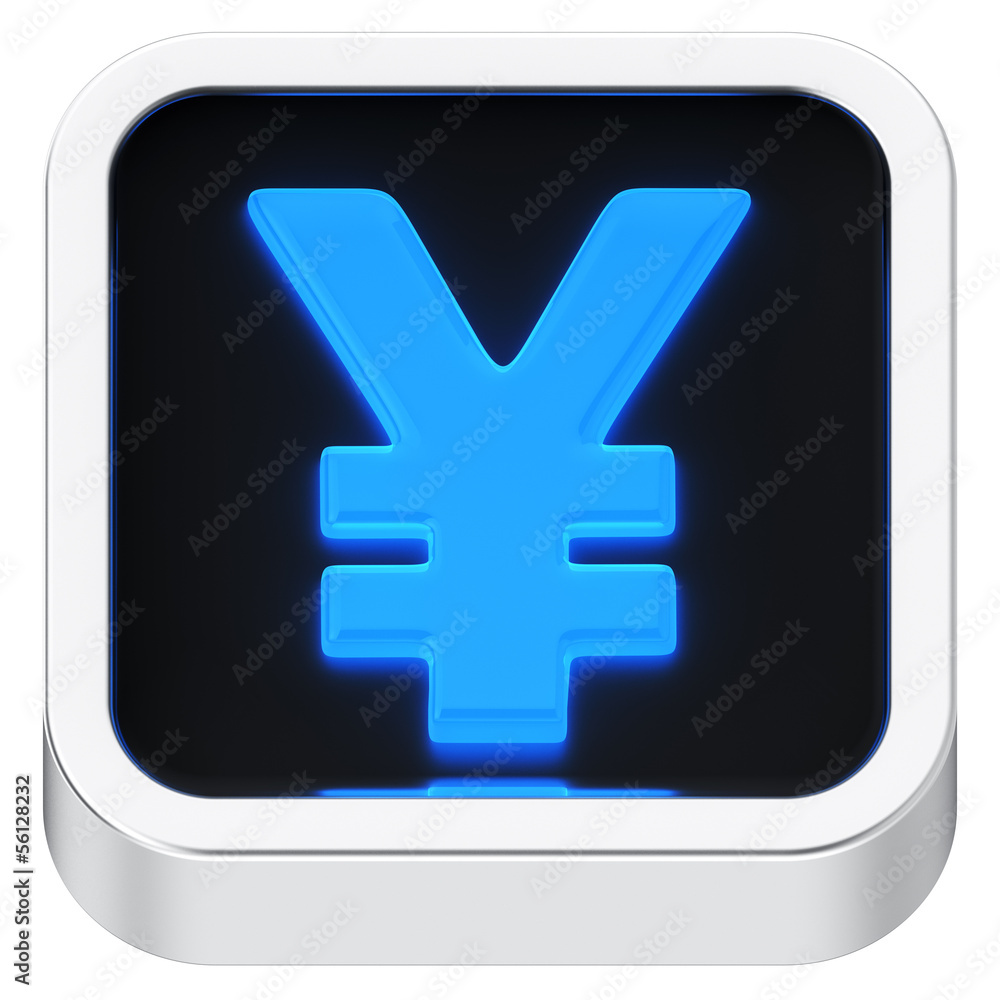 Obraz premium Yen luminous icon