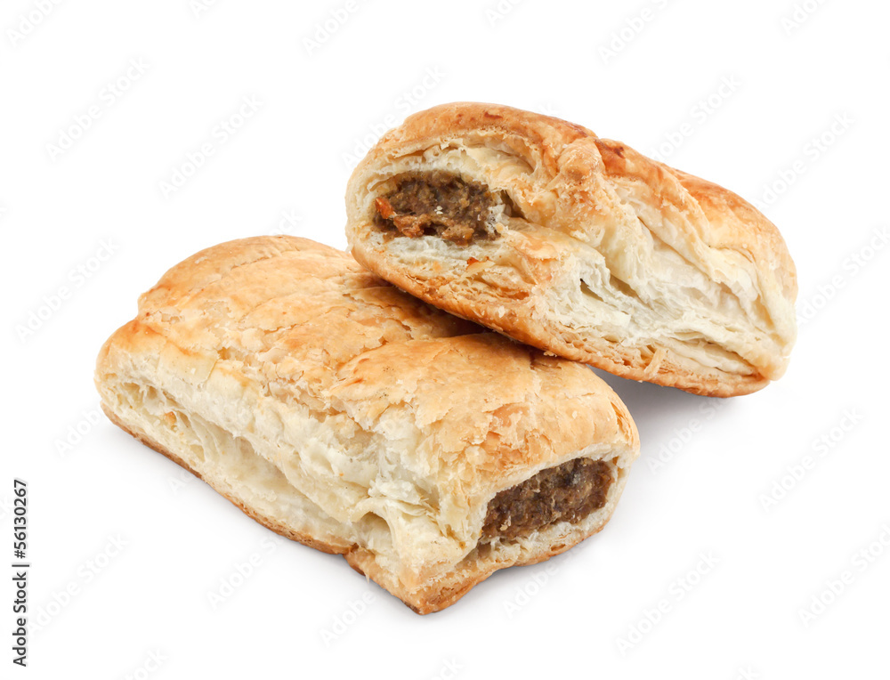 isolated sausage rolls