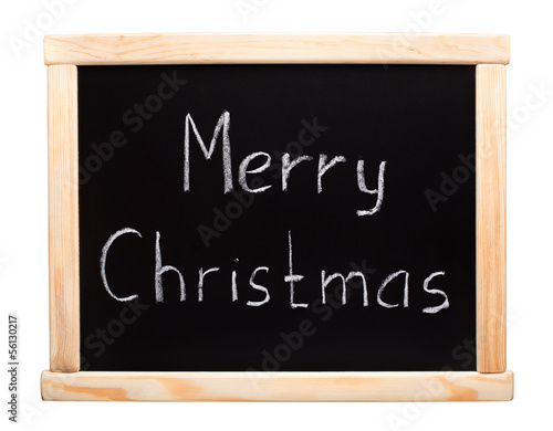 Merry christmas - writtent on blackboard