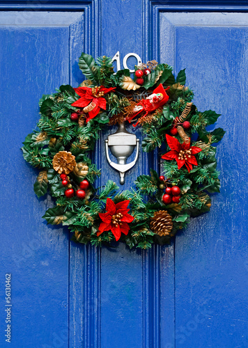 Festive Christmas wreath photo