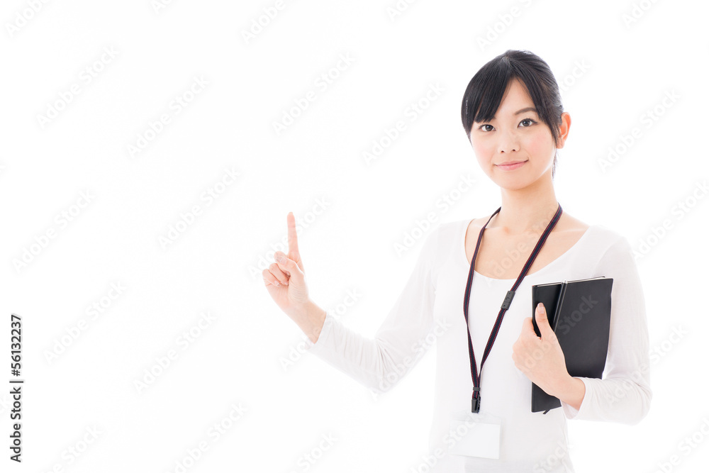young asian businesswoman showing young asian businesswoman showing