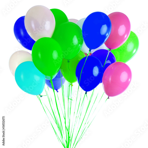 Wallpaper Mural Colorful balloons isolated on white Torontodigital.ca