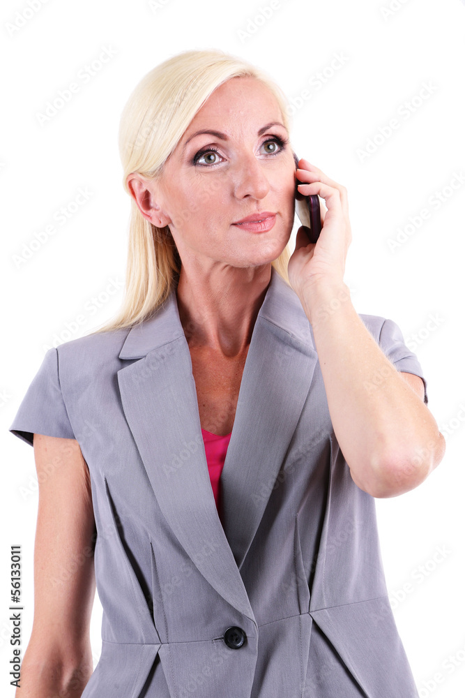 Business woman portrait isolated on white Business woman portrait isolated on white