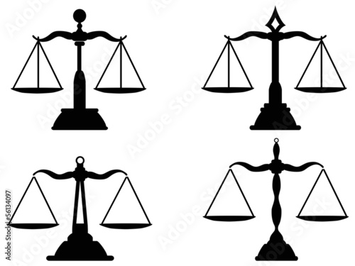 Justice scales silhouette
