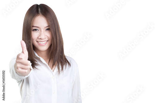 Wallpaper Mural business woman Attractive  direct wag white shirt isolated Torontodigital.ca