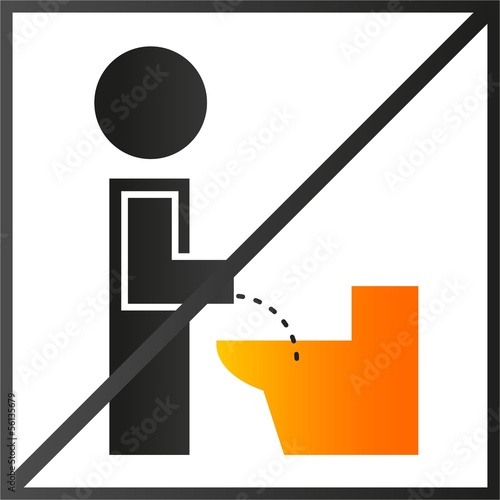 icon nicht im Stehen Toilette