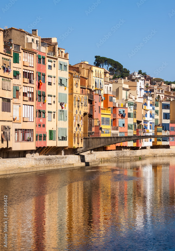 picturesque view of Girona in sunny day