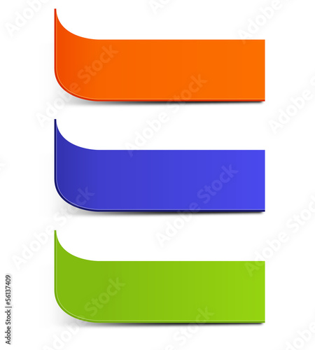 Colorful paper labels, stickers isolated on white background 2