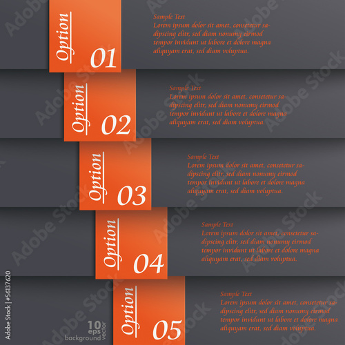 Template Design 5 Options Black Orange