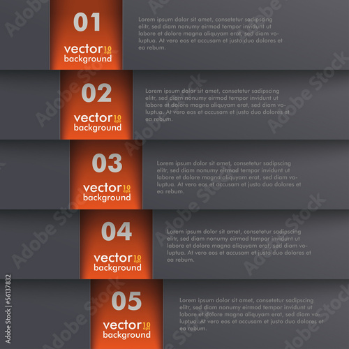 Template Design 5 Options Depth Black Orange PiAd