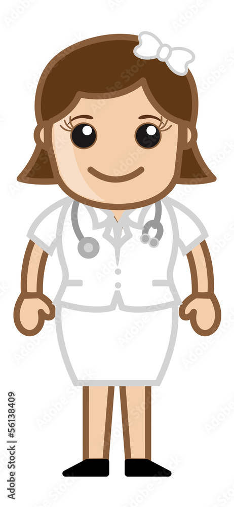 Beautiful Cute Nurse - Medical Cartoon Vector Character Beautiful Cute Nurse - Medical Cartoon Vector Character