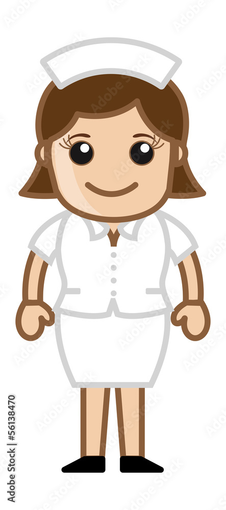 Nurse Smiling - Medical Cartoon Vector Character Nurse Smiling - Medical Cartoon Vector Character