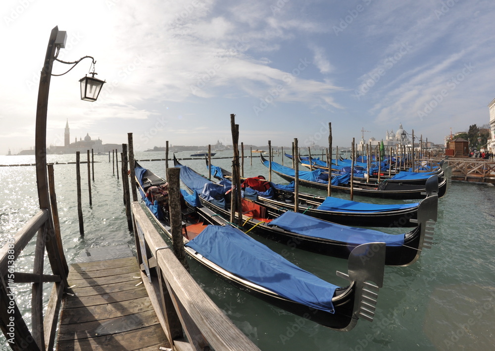 Gondolas at the wharf