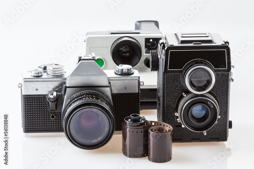 Cameras and film roll photo
