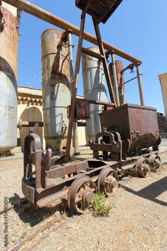 Il carrello della miniera di Montevecchio in Sardegna