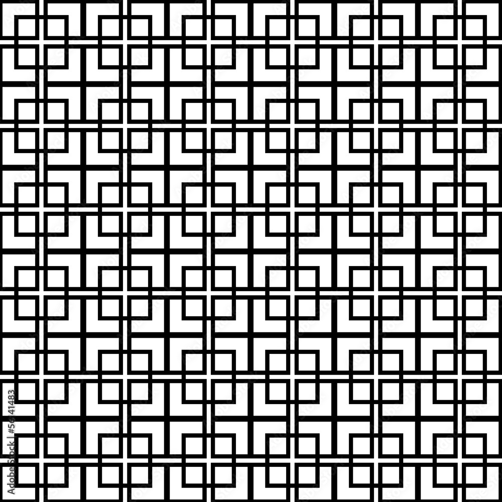 Geometric abstract seamless pattern in black and white, vector Geometric abstract seamless pattern in black and white, vector