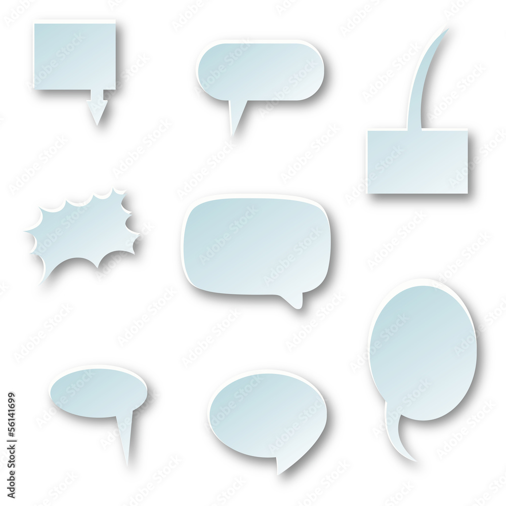 Vector Set Speech Bubbles Vector Set Speech Bubbles