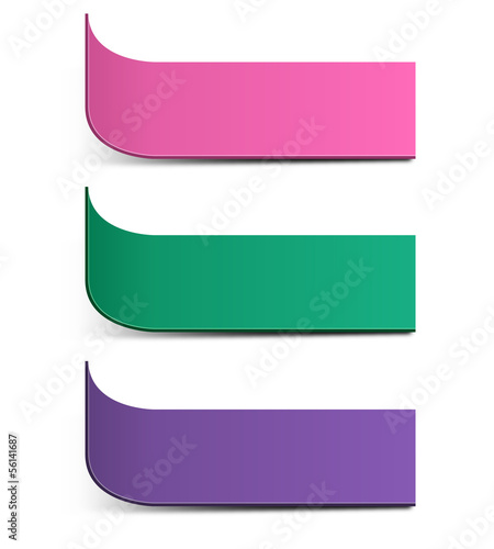 Colorful paper labels, stickers isolated on white background 6