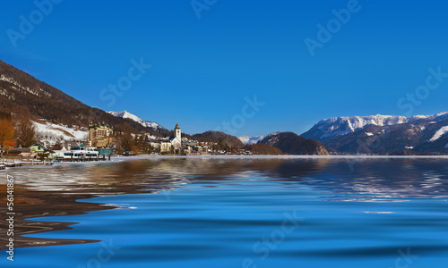 Village St Wolfgang on the lake Wolfgangsee - Austria