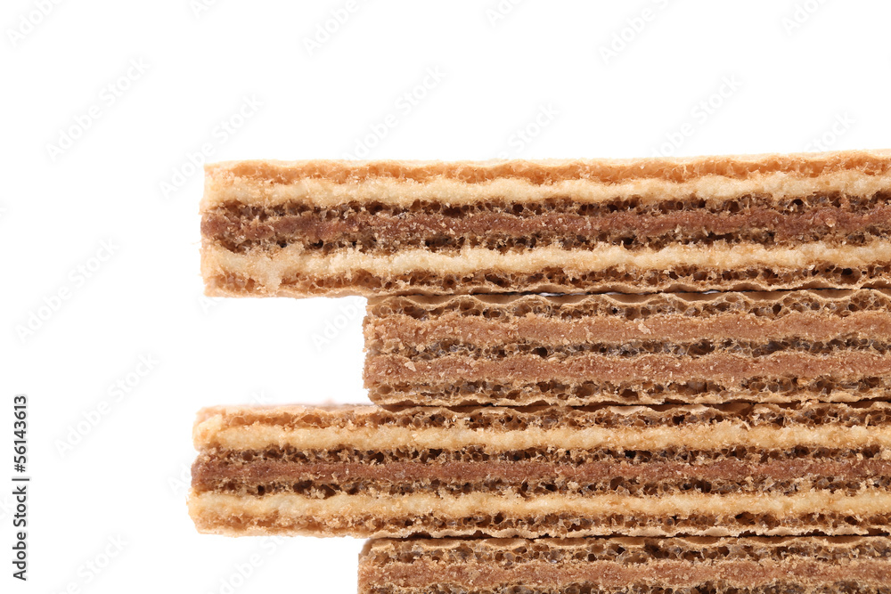 Stake of wafers with chocolate Stake of wafers with chocolate