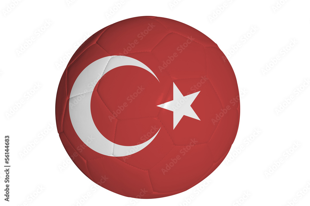 Obraz premium Turkish flag graphic on soccer ball
