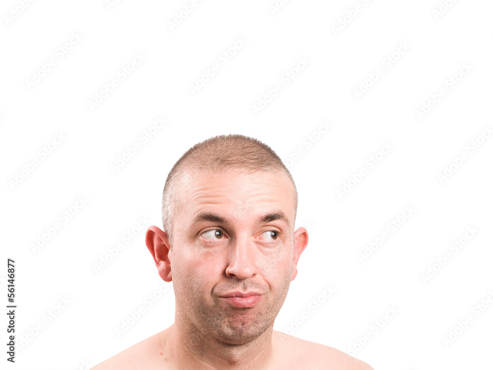 Obraz premium Man with expression of distrust