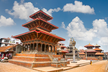 Handdoek met foto Nepal Tempels op Durbar Square Patan  © Aleksandar Todorovic