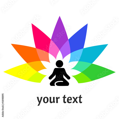 Yoga logotype - man in a lotus position