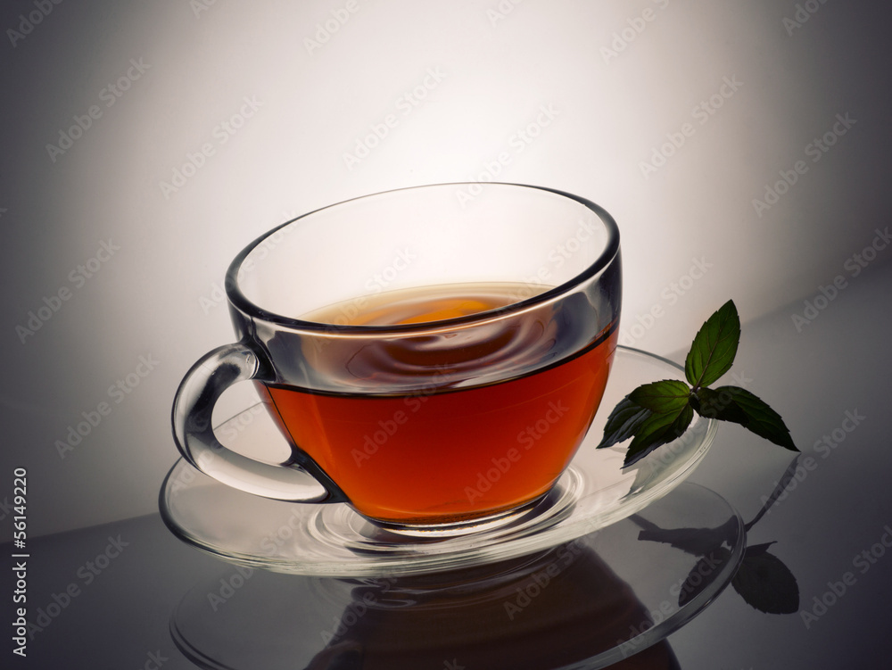 tea with fresh mint