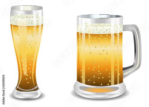 Two glasses of beer