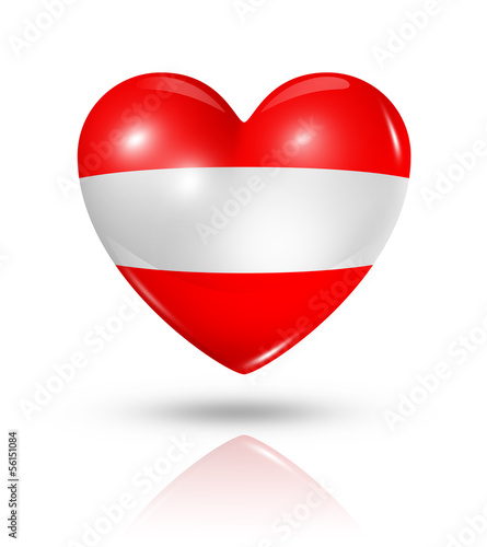Free Download Love Austria, heart flag icon - GFXLoad