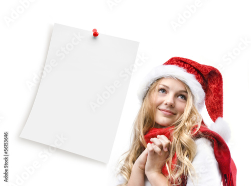 Mädchen mit Wunschzettel