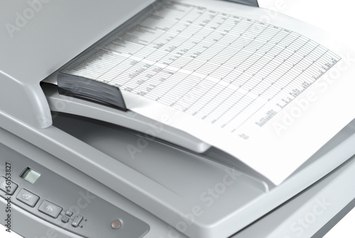Принти на полотні Scanner With Document
